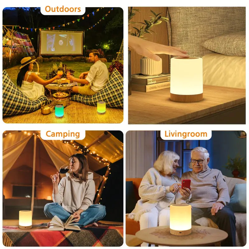 LED Touch Night Light, USB Charging, Dimmable Desk Light, Multi-color Mode, Timer, Portable Bedside Light Suitable For Bedrooms, Living Rooms, And Camping, Desktop Night Light, Bedside Light, Bedroom Desk Light, Color Changing Light