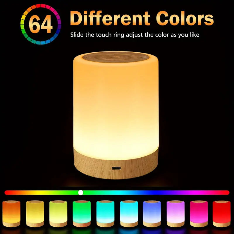 LED Touch Night Light, USB Charging, Dimmable Desk Light, Multi-color Mode, Timer, Portable Bedside Light Suitable For Bedrooms, Living Rooms, And Camping, Desktop Night Light, Bedside Light, Bedroom Desk Light, Color Changing Light