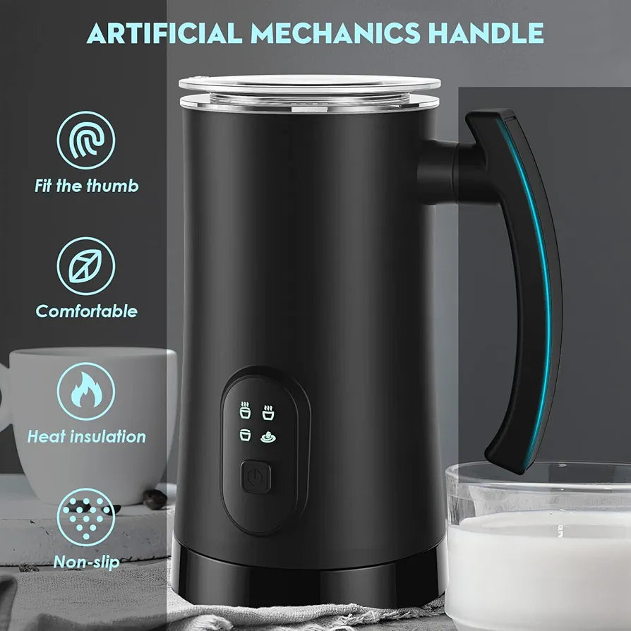 Electric Milk Frother, 4 in 1 Milk Steamer,11.8oz/350ml Automatic Warm and Cold Foam Maker for Coffee,Latte, Cappuccino, Macchiato, Hot Chocolate