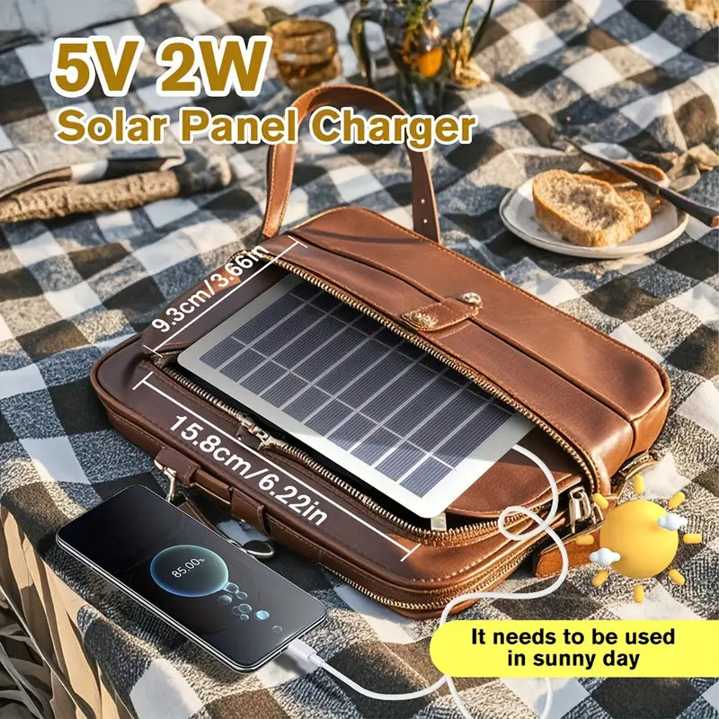 Portable Solar Charger USB, Outdoor Travel Solar Panel Power Supply, Powered Charging Adapter, Camping, Hiking, 0-5W Output, USB Connector, Travel Charger No Battery and Working Voltage ≤36V