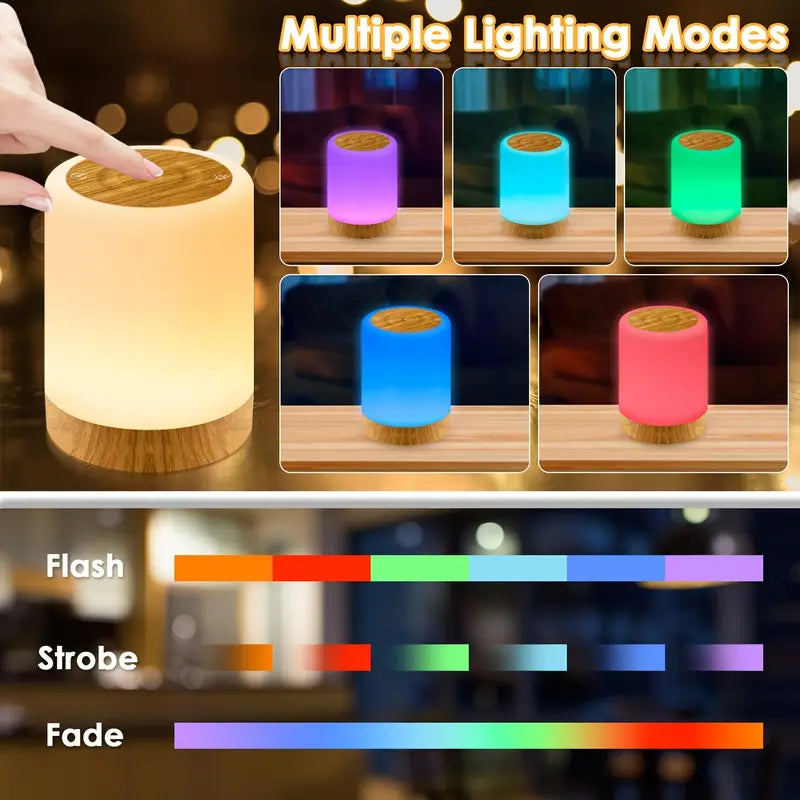 LED Touch Night Light, USB Charging, Dimmable Desk Light, Multi-color Mode, Timer, Portable Bedside Light Suitable For Bedrooms, Living Rooms, And Camping, Desktop Night Light, Bedside Light, Bedroom Desk Light, Color Changing Light